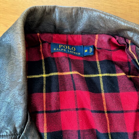 Polo Ralph Lauren Leather Moto Jacket - Picture 5 of 5
